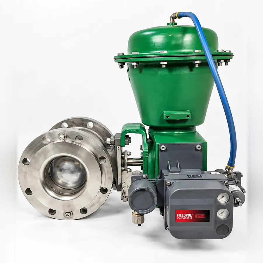 Fisher V150 Vee-Ball control valve with 2052 actuator and FIELDVUE positioner