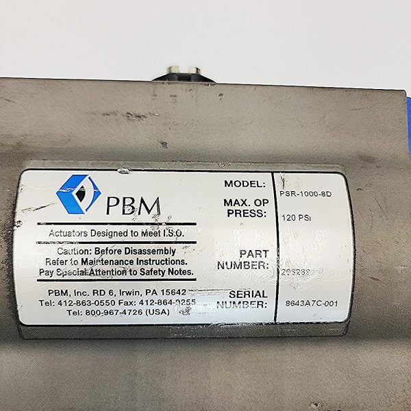 PBM 1″ SPH-34-S2/H68D Ball Valve 316L