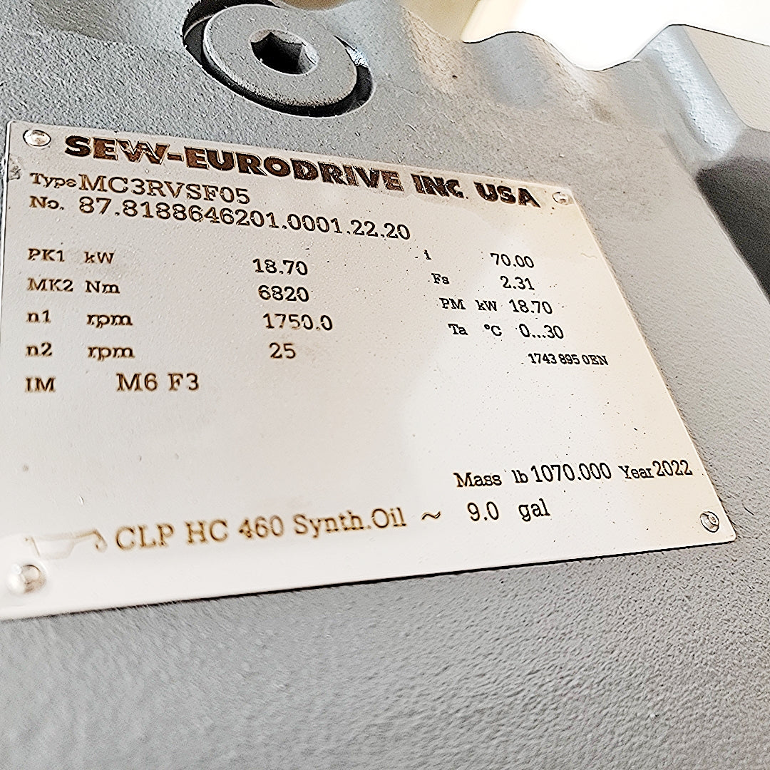 Sew-Eurodrive MC3RVSF05 Gear Reducer 70:1 Ratio