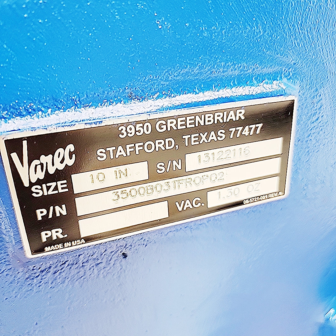 Varec 3500B03TFR0P02 Vacuum Relief Valve 10"