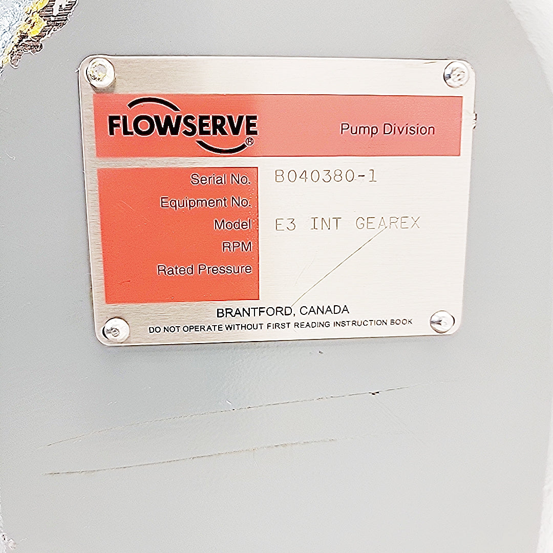 Flowserve E3-INT-GEAREX Rotary Gear Pump