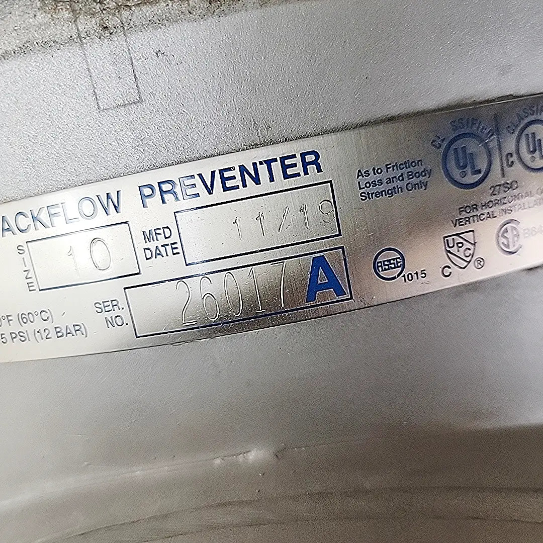Zurn Wilkins 10" 350AST Double Check Backflow Preventer