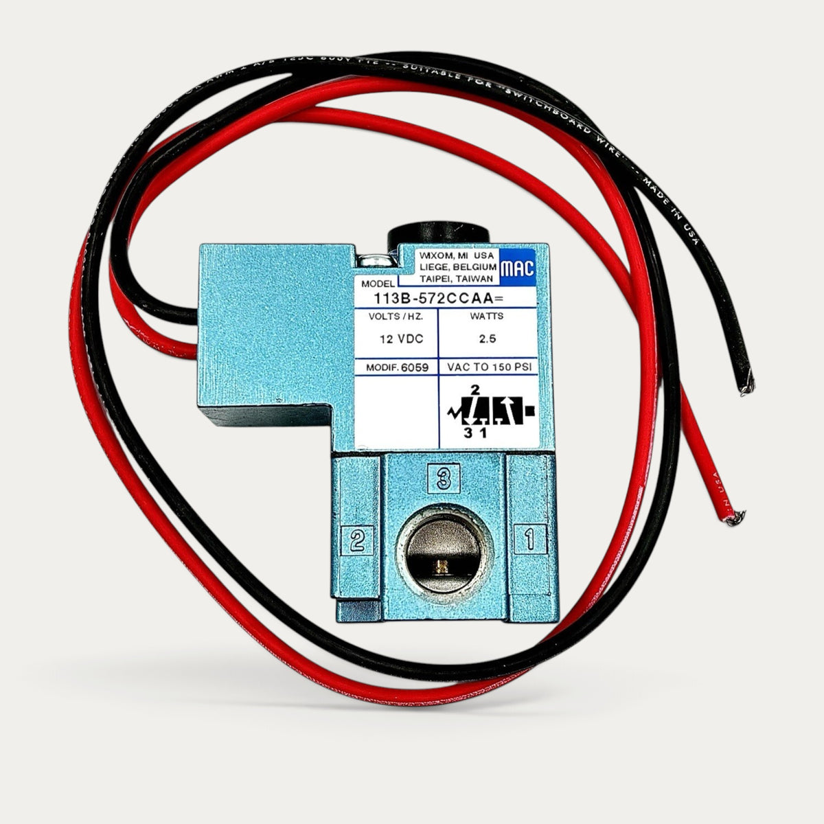 MAC Valves 113B-572CCAA= Solenoid Valve as shown