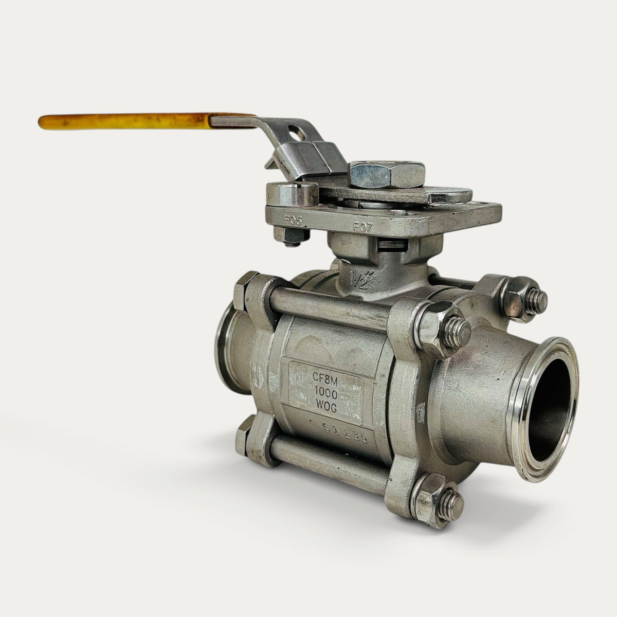 TopLine TF4 Three Piece Ball Valve as shown