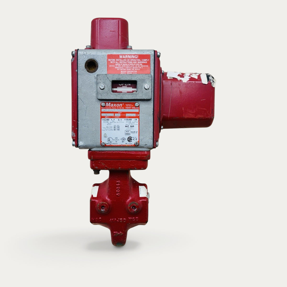 Maxon STO-A S 2 2 in Safety Shut-Off Vent Valve