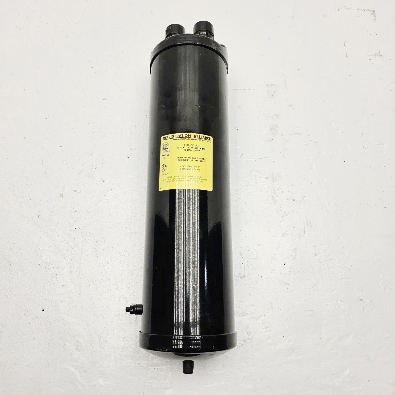Refrigeration Research 3743 Refrigerant Accumulator 450 PSIG