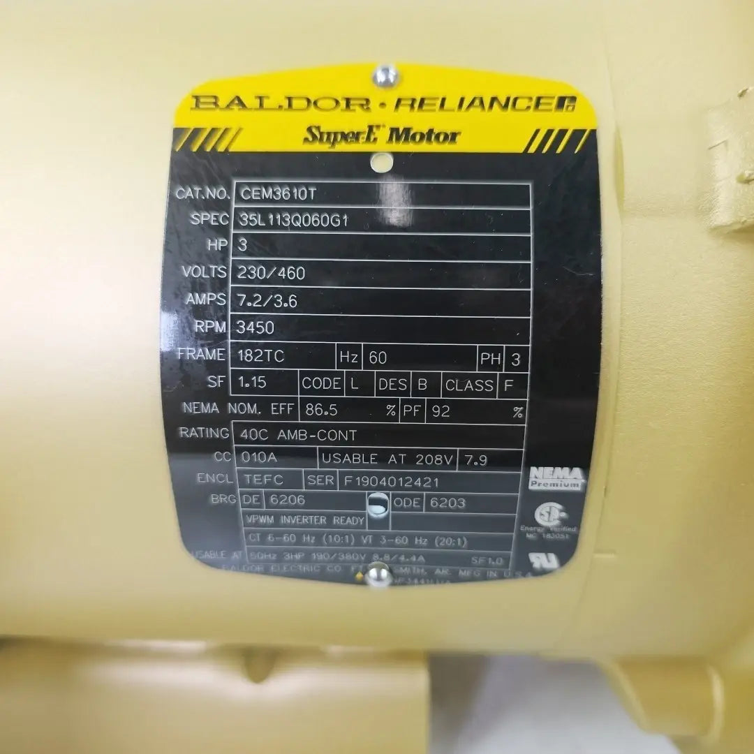Flowserve SMP2000 Pump 1.25×1.5×5 w/ Baldor 3 HP Motor