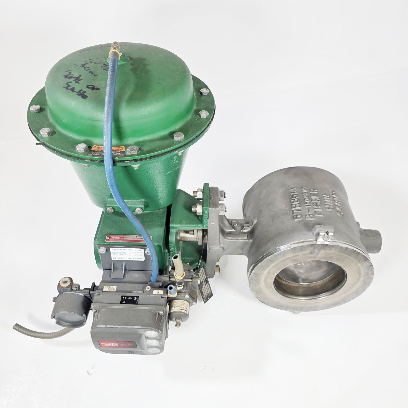Fisher 8" V200 SER B Valve CL-150/300 CG8M With 2052 Size 2 Pneumatic Acuator