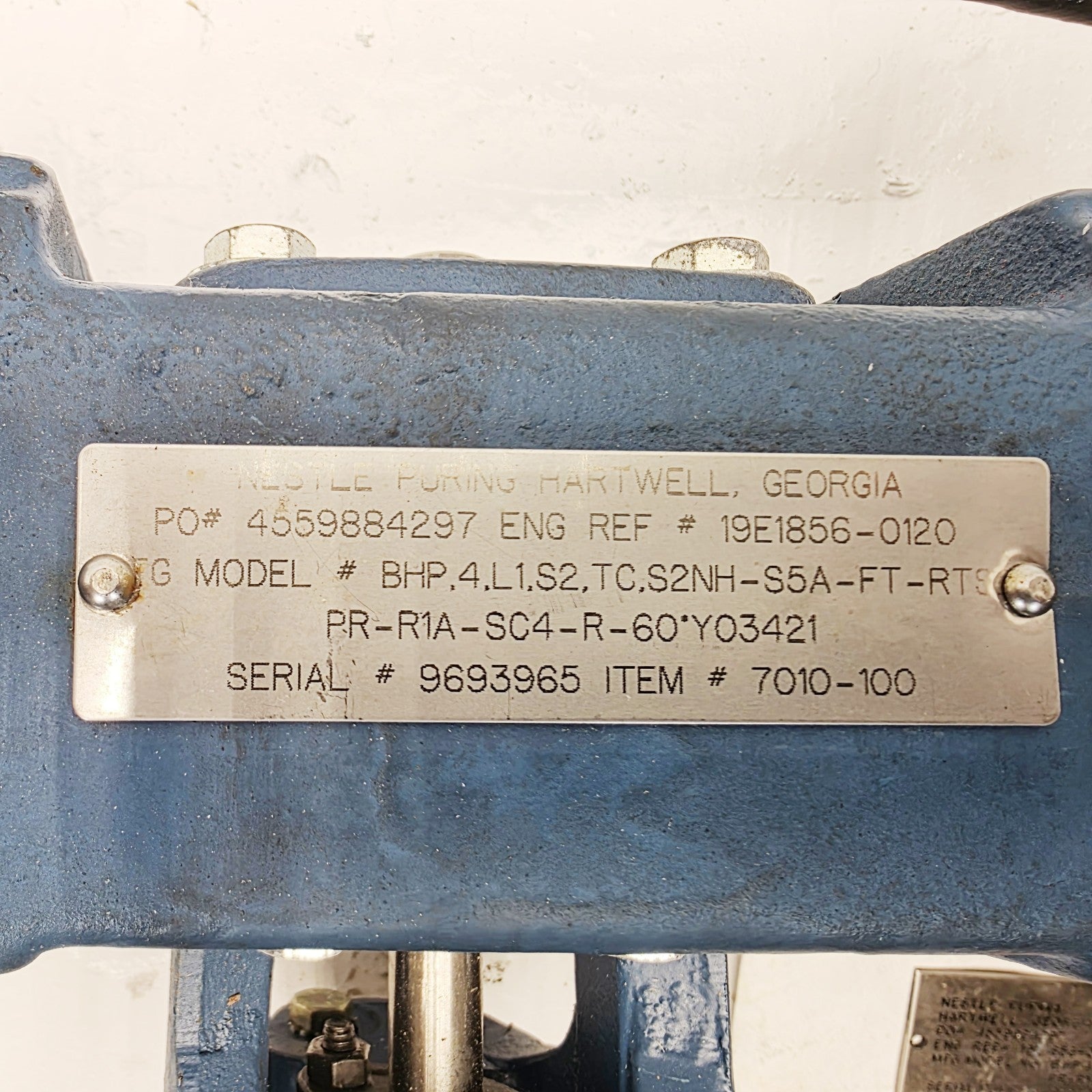 Dezurik 4" BHP.4.L1.S2.TC.S2NH-S5A-FT-RTS2 / PR-R1A-SC4-R-60 Butterfly Valve