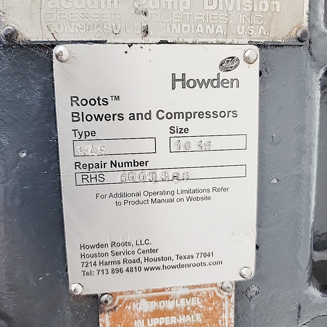 Howden / Roots 10x16 Whispair Rotary Lobe Blower