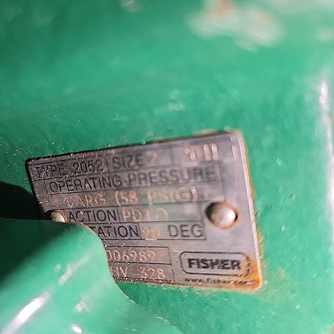 Fisher 2052 Size 2 Rotary Pneumatic Actuator 90° 58 PSI Control Valve