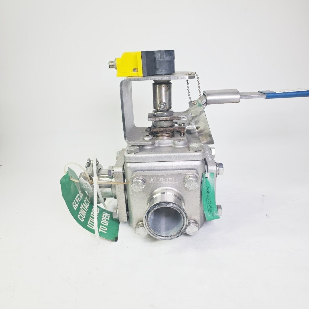 PBM 2" MILH4X-Z02-04-N325 Three-Way Manual Ball Valve 316L