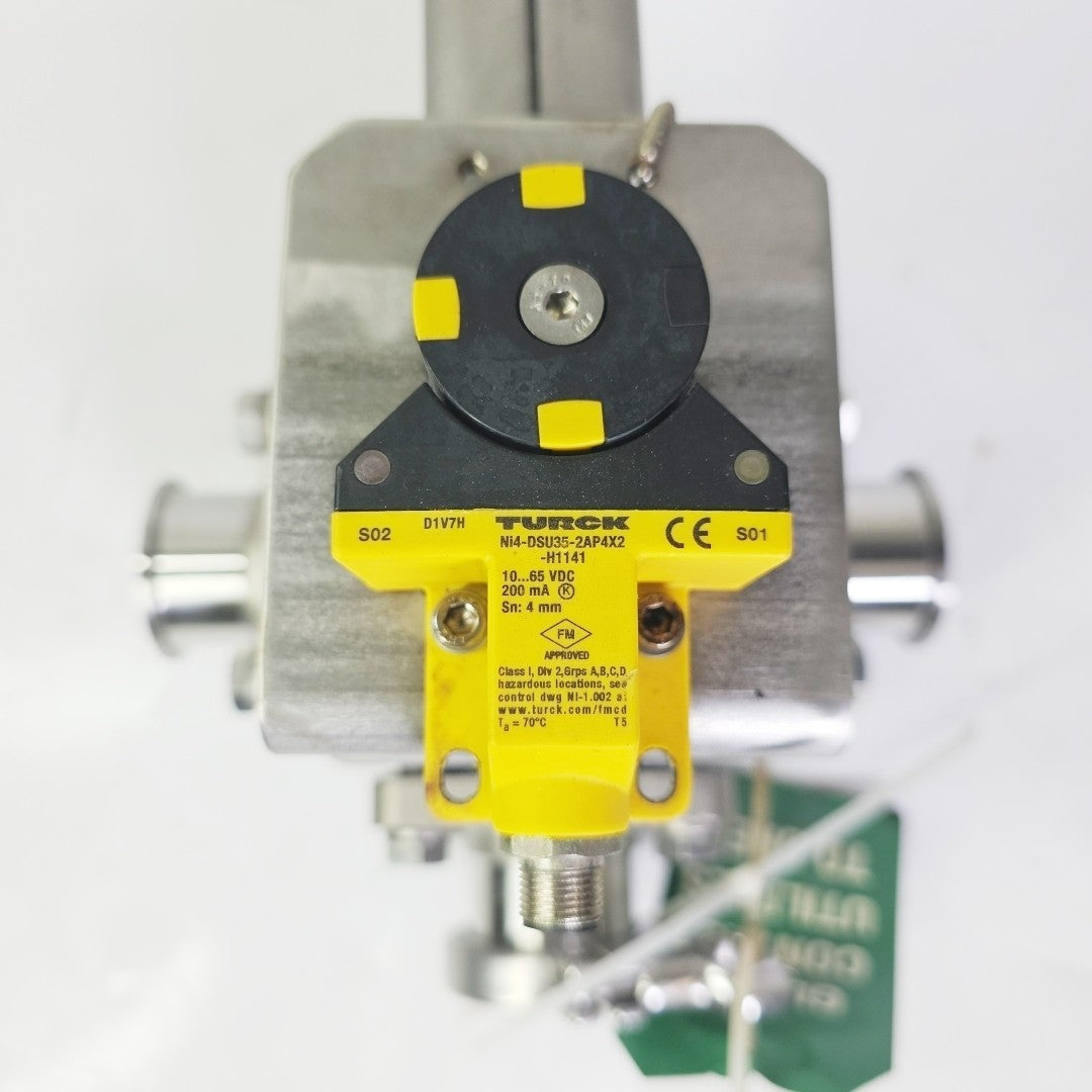 PBM 2" MILH4X-Z02-04-N325 Three-Way Manual Ball Valve 316L