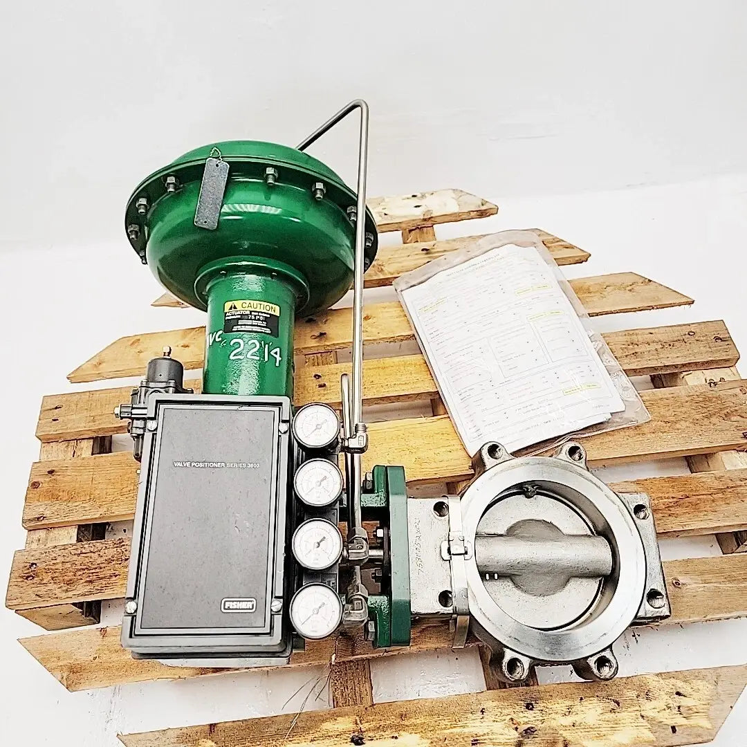 Fisher 6″ 8560 Butterfly Control Valve, CL150, SST, 1051-40