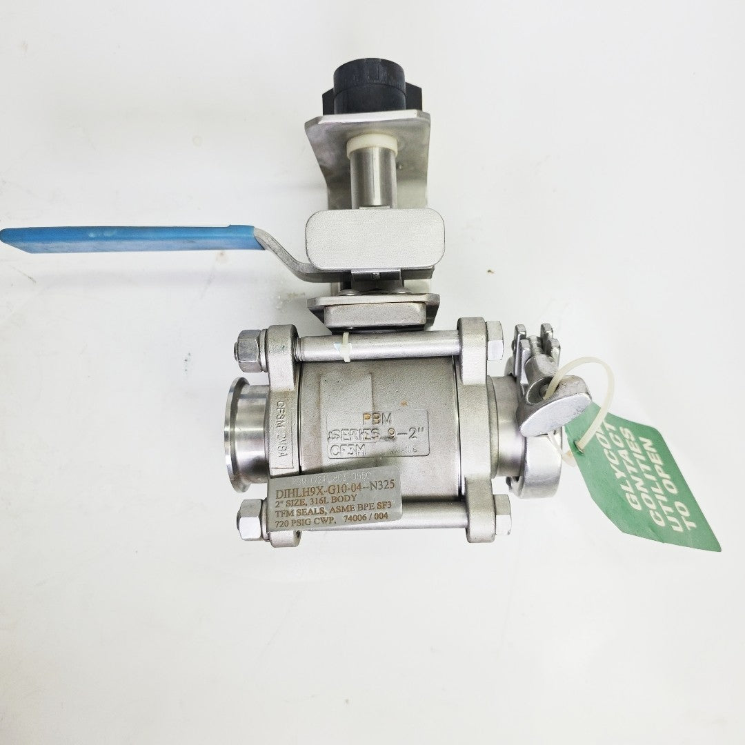 PBM 2" DIHLH9X-G10-04-N325 Series 2 Three-way Manual Ball Valve 316L