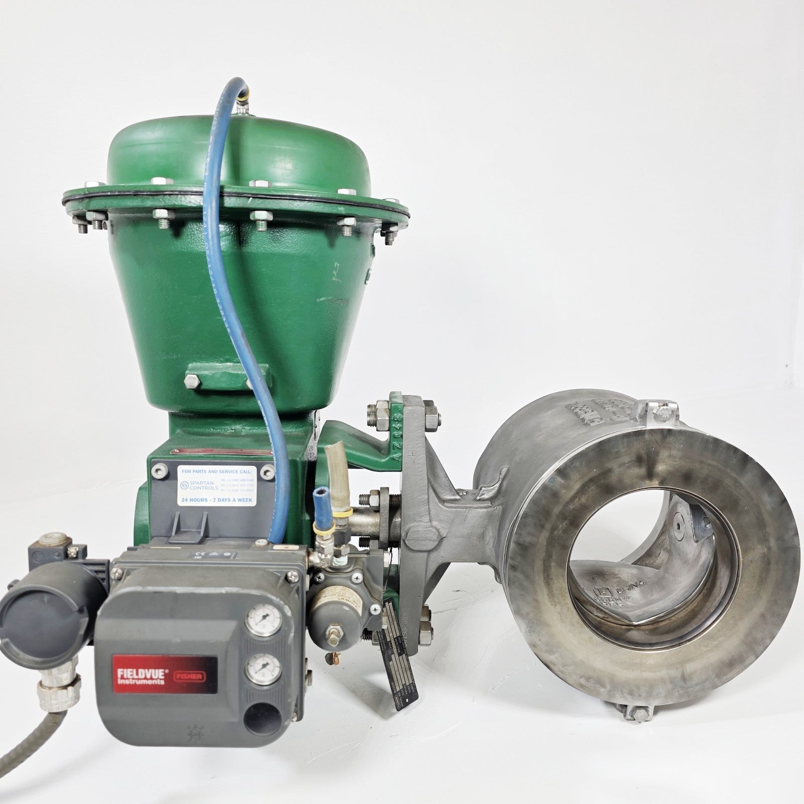 Fisher 8" V200 SER B Valve CL-150/300 CG8M With 2052 Size 2 Pneumatic Acuator