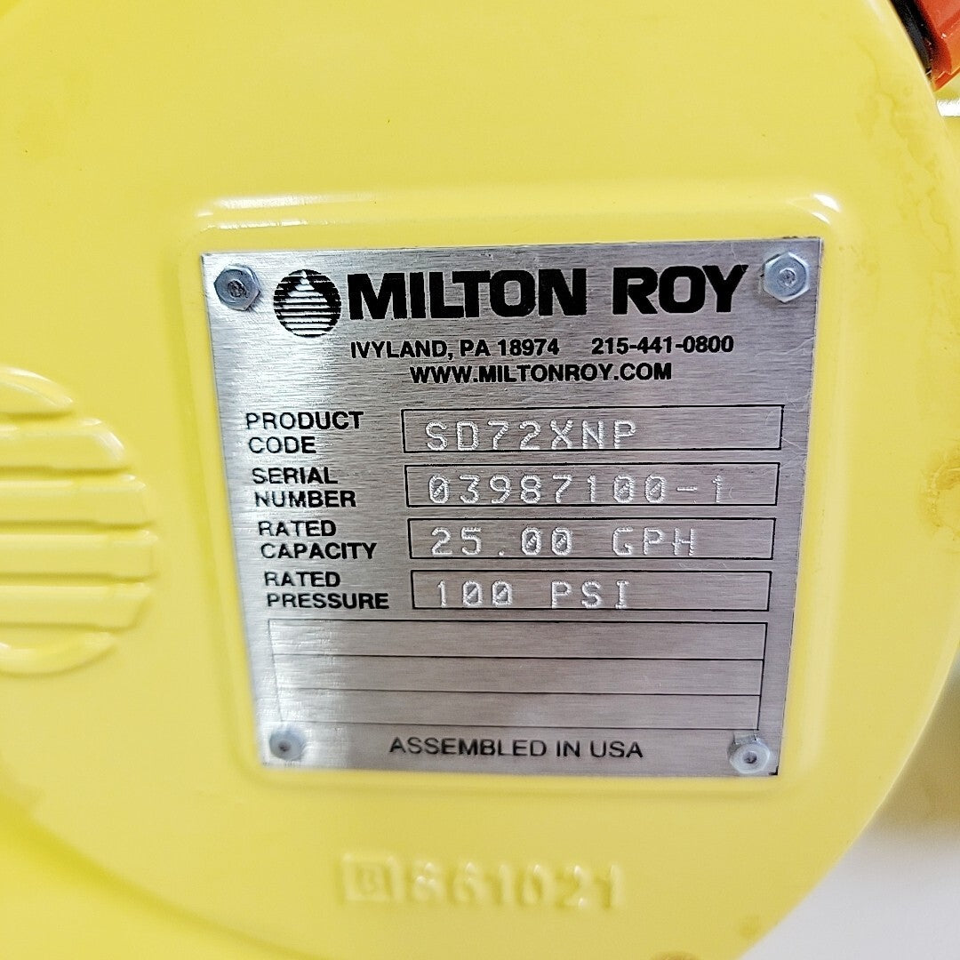 Milton Roy SD72XNP LMI Metering Pump 25 GPM 100 PSI