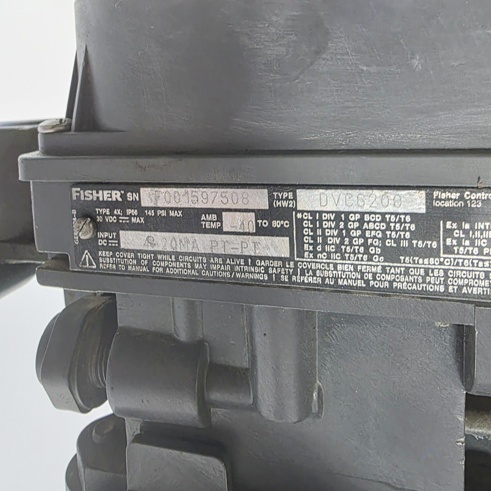 Fisher 6" V200 SER B Valve CL-150/300 CG8M With 2052 Size 2 Pneumatic Acuator