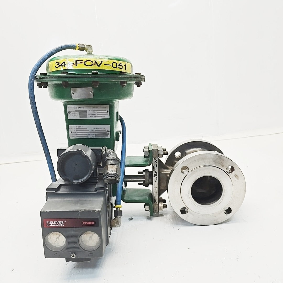 Fisher 3" V150 Control Valve CG8M With 1051 Size 33 Pneumatic Actuator