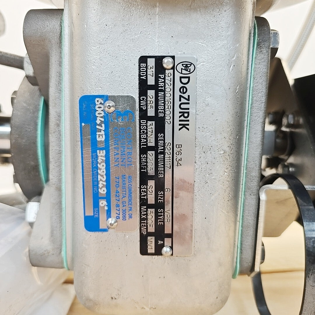 DeZurik VPB valve body CG8M stainless detail