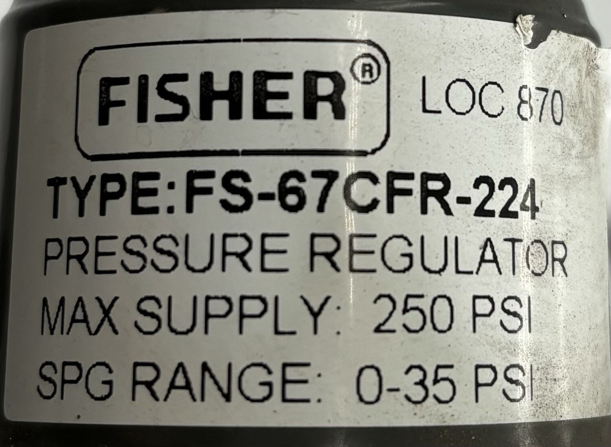 Fisher 3610J nameplate