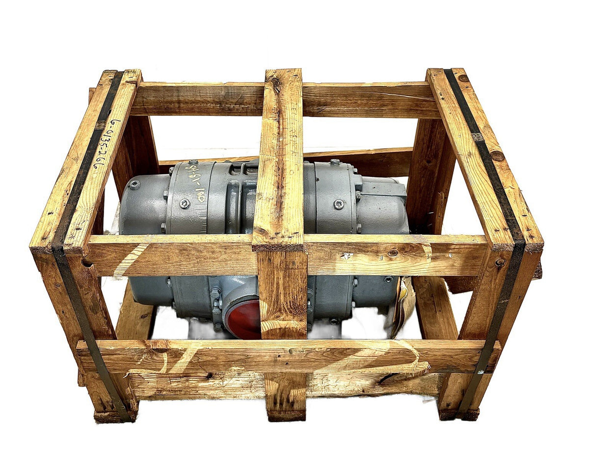 Kinney Tuthill 5509-H17 rotary blower in shipping crate