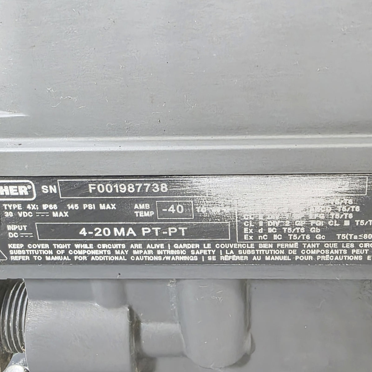 Fisher 2052 actuator mounted on V150 valve body