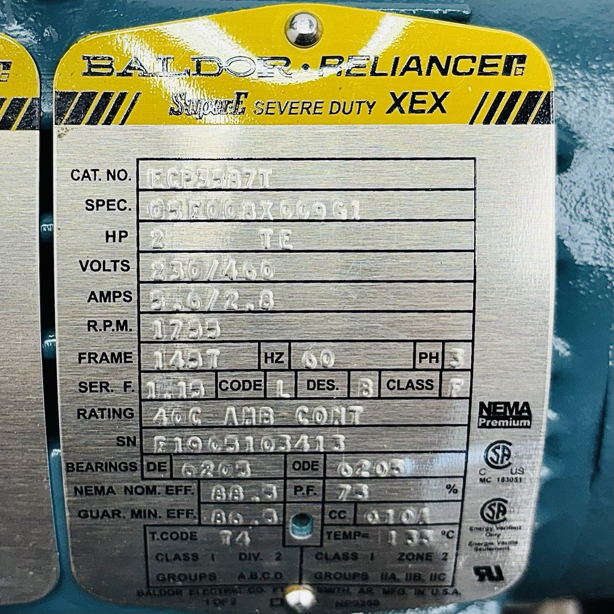 PumpWorks GRP1 Centrifugal Pump equipment nameplate