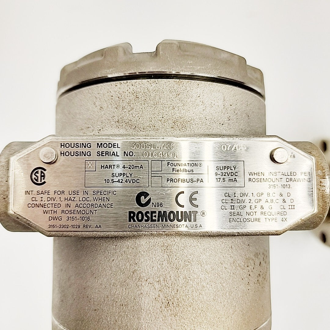 Rosemount 3051S2CG4A2B11A1JK6 Pressure transmitter