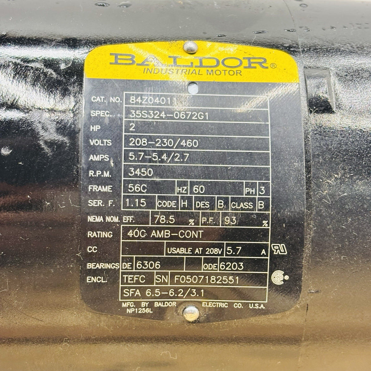 Grundfos CRK16-50/1 Immersible Pump equipment nameplate