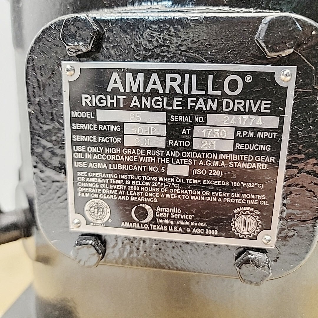 Amarillo Model 85 Right Angle Fan Drive 2:1 Ratio
