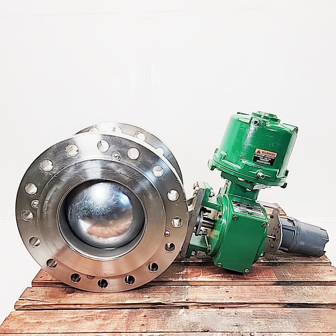 Fisher V300 SER-B 12" ball valve with 1061 pneumatic actuator, full assembly