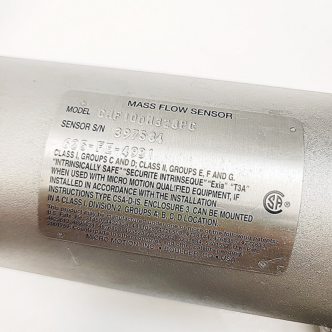 Micro Motion CMF100M328PC Mass Flow Sensor