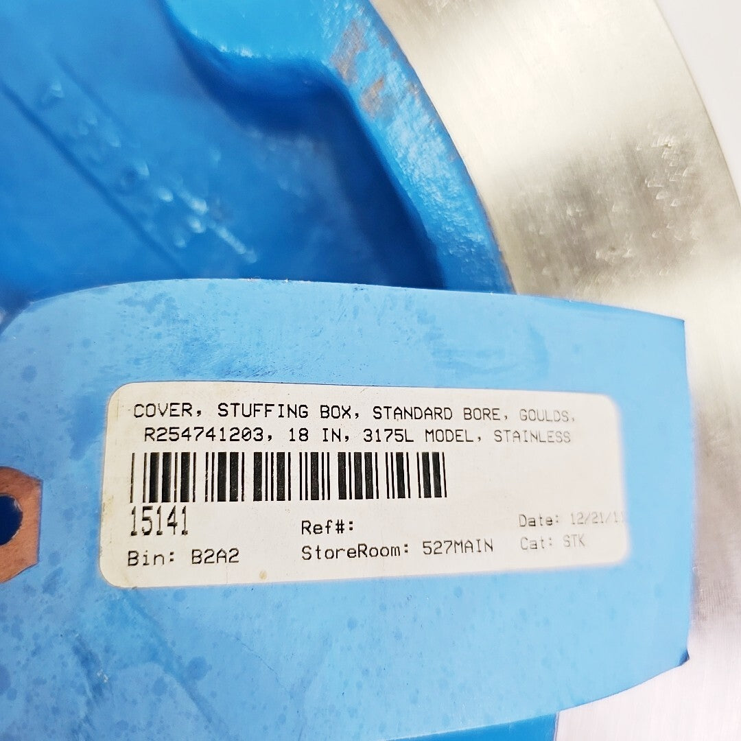 Goulds 3175L Centrifugal Pump 18" Stuffing Box Cover 254-74-1203