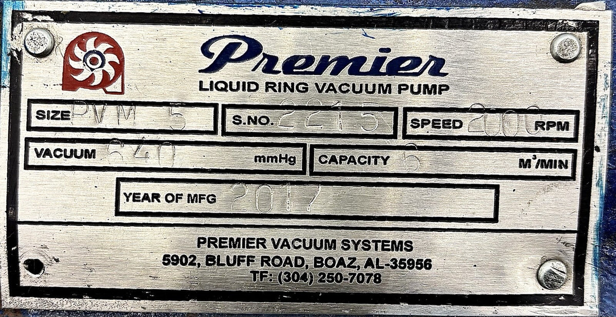 Premier PVM 5 PVM 5 nameplate