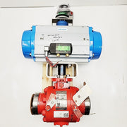 Tiger Valve TVC 4x4 Trunnion Ball Valve with pneumatic actuator, main assembly view