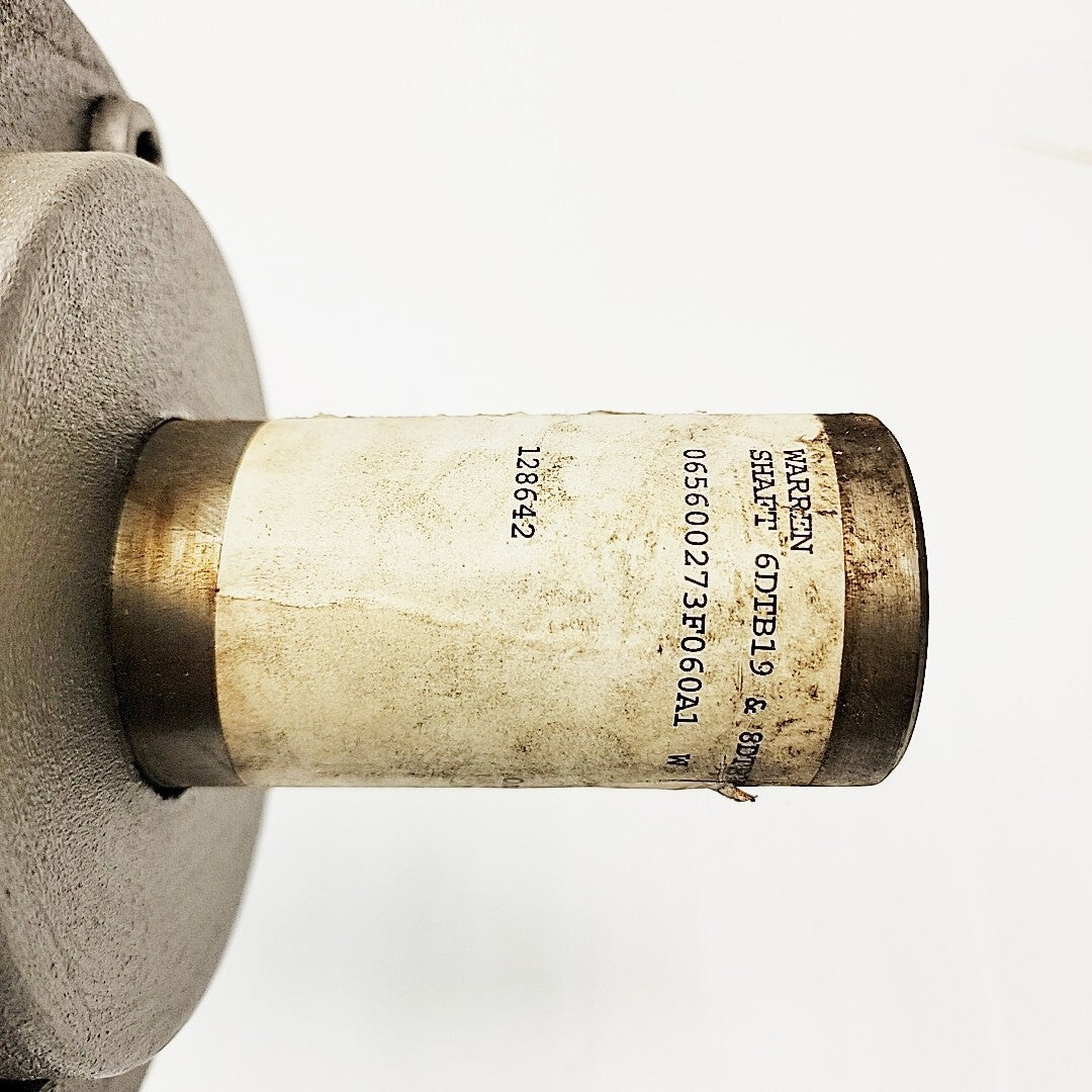 Warren Pumps 6DTB19 asset tag and identification