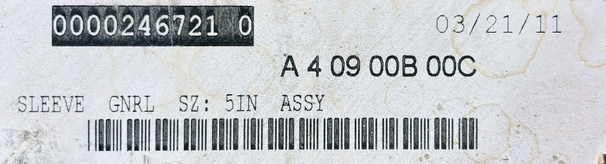 Howden 5299D556003 5 in nameplate
