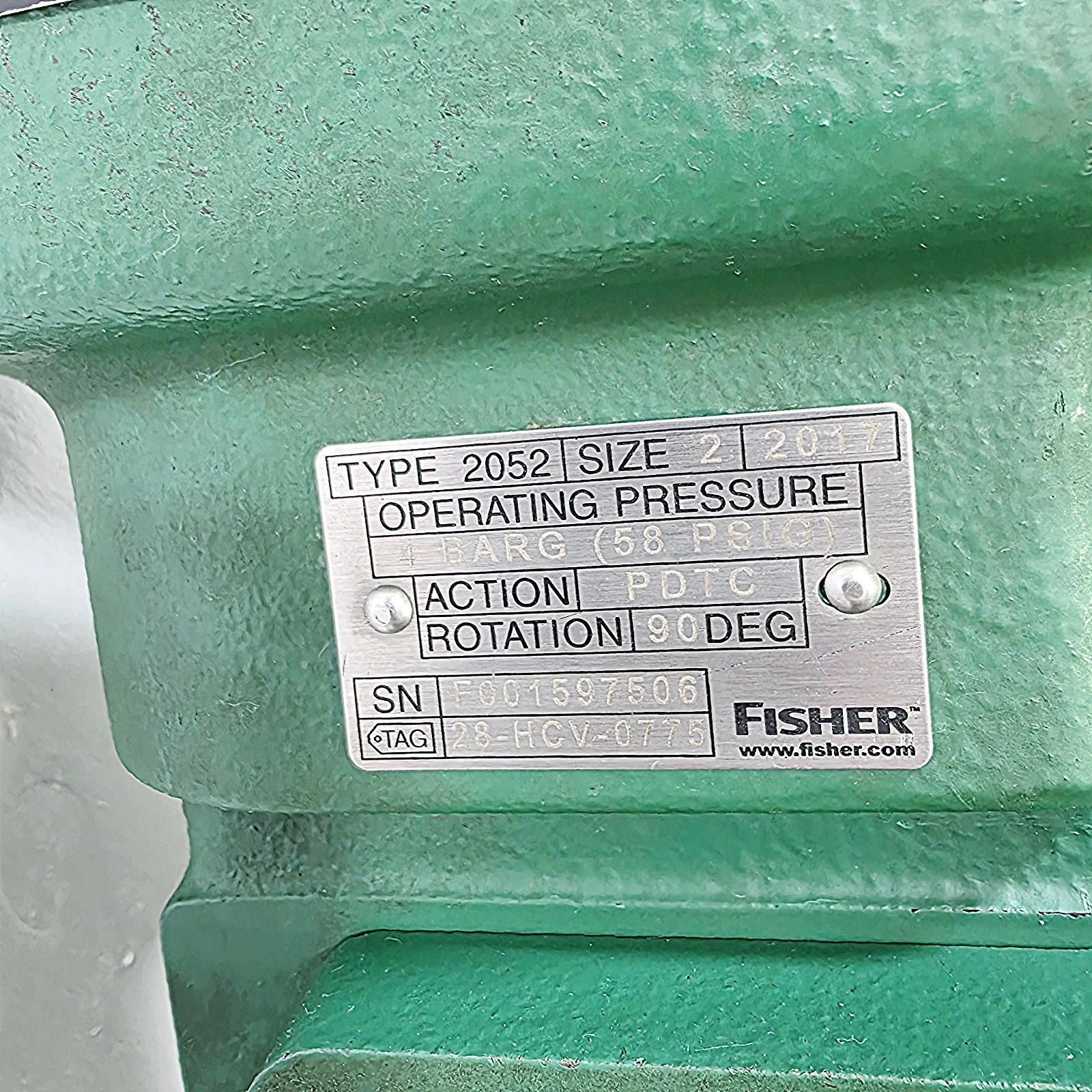 Fisher 8" V150 SER B Valve CL-150 CG8M With 2052 Size 2 Pneumatic Actuator