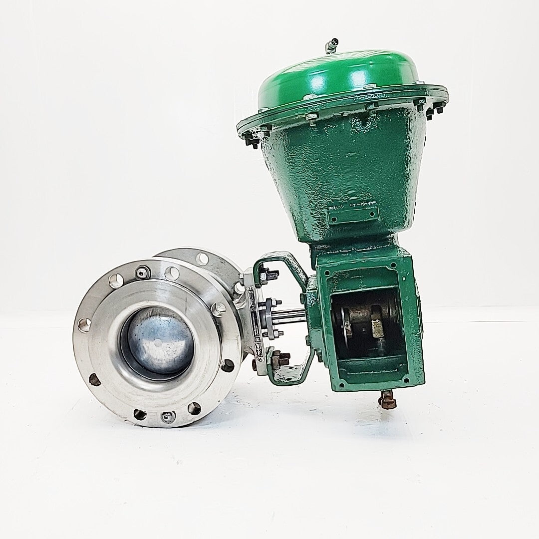 Fisher 6" V150 Vee-Ball Control Valve CL-150 With 2052 Size 2 Pneumatic Actuator