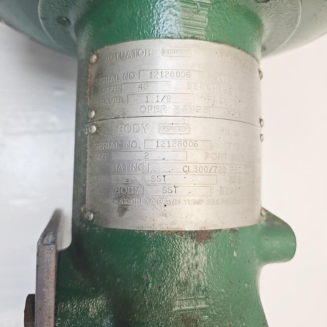 Fisher 2" ED CL-300 Control Valve CF8M With 657 Size 40 Pneumatic Actuator
