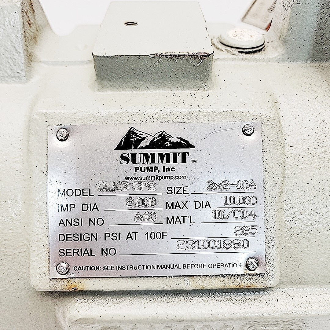 Summit / Durco 2x3-10A CLK-GP2 Centrifugal Pump 8" Impeller