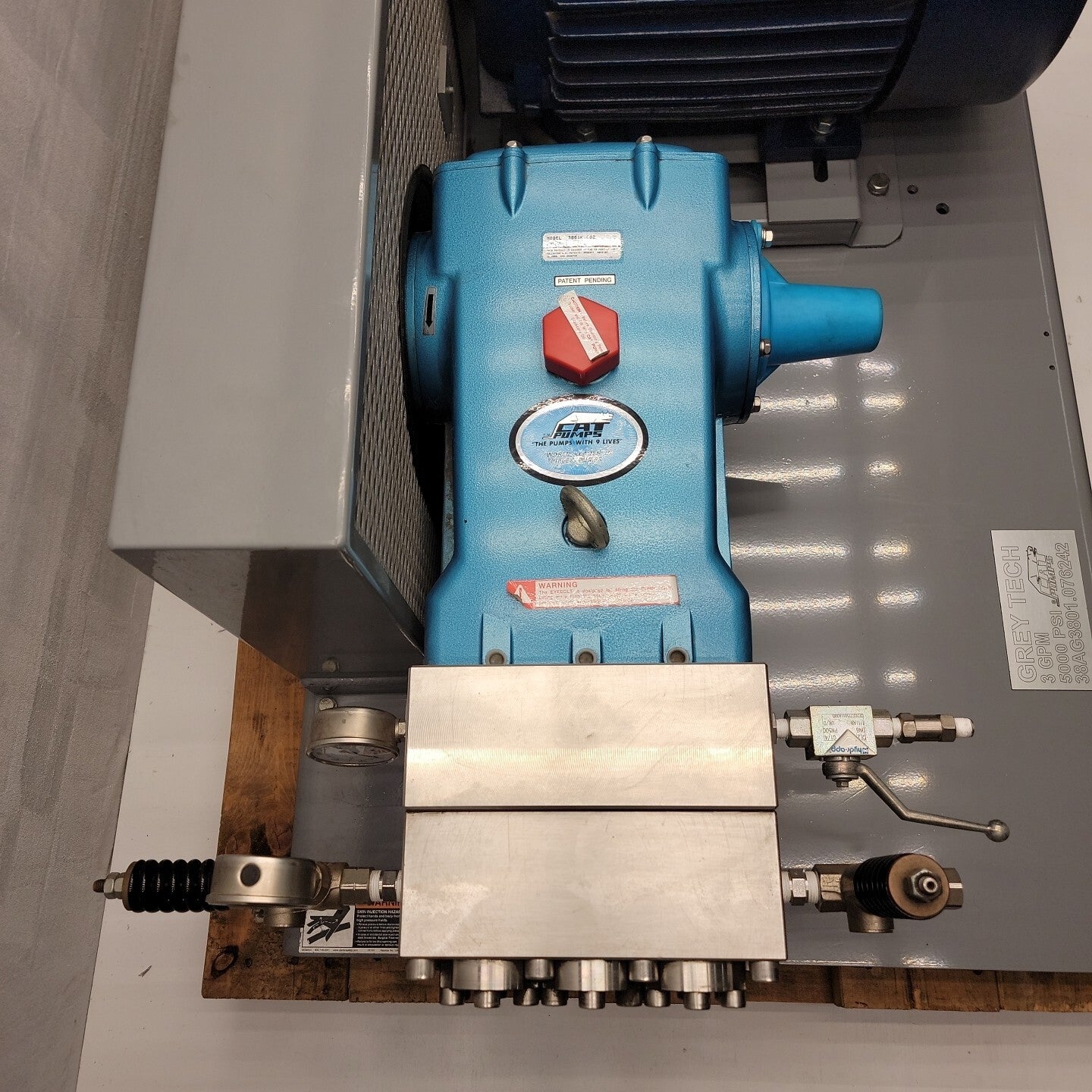 Cat Pump 3801k.CO2 With 15 HP Marathon Motor