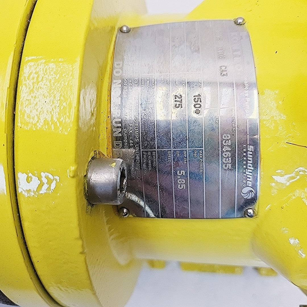 Sundyne HMD Kontro GT18 1x1-6 CA3 Magnetic Drive Centrifugal Pump 316SS