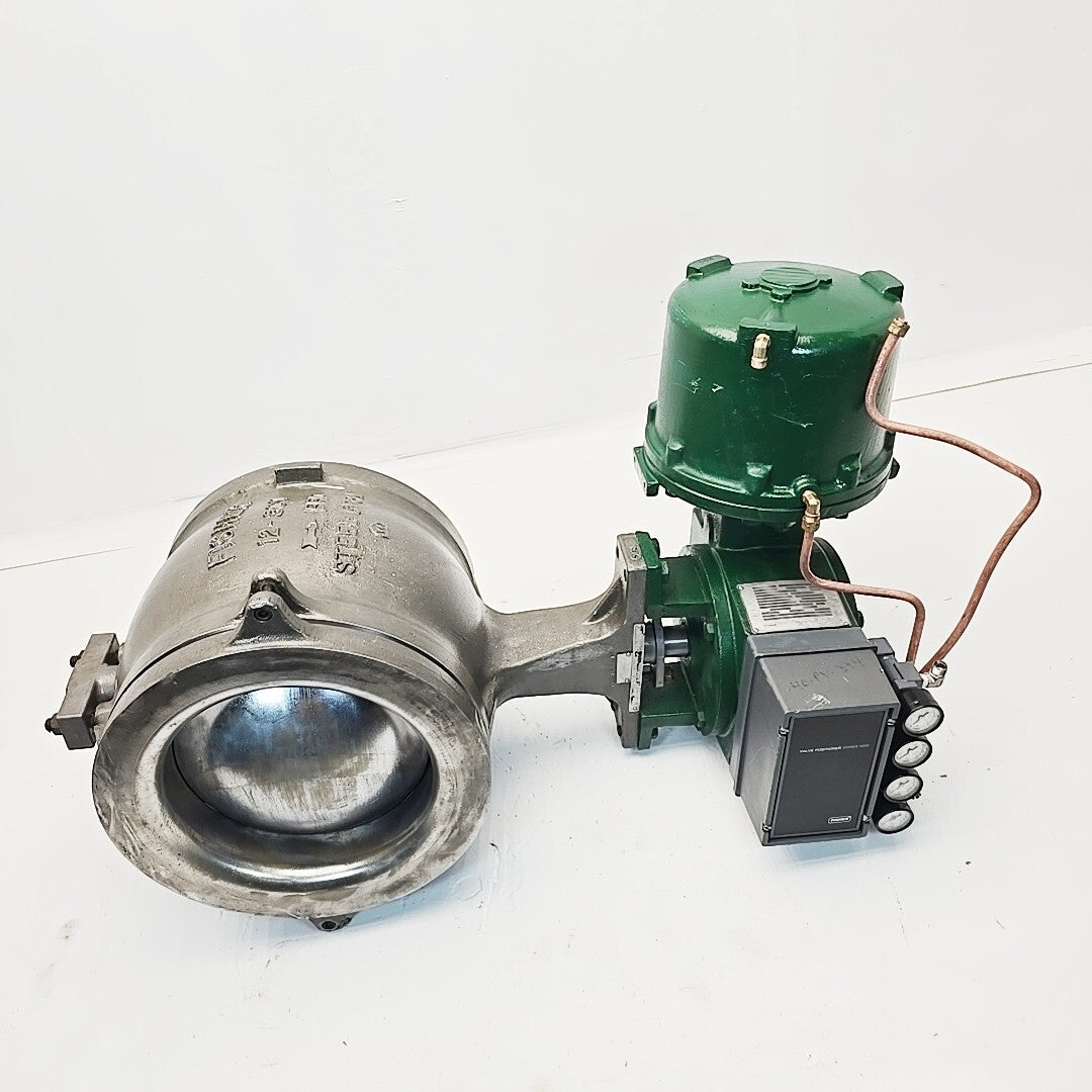 Fisher 12" V100 CL-300 Control Valve CF8M With 1061 Size 60 Pneumatic Actuator