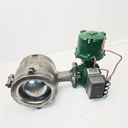 Fisher 12" V100 CL-300 Control Valve CF8M With 1061 Size 60 Pneumatic Actuator