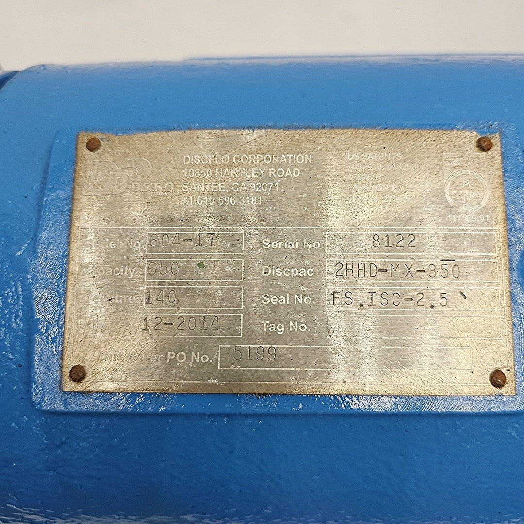 Discflo 604-17 casing detail