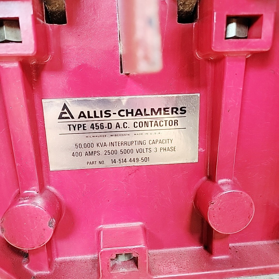 Allis-Chalmers Type 456-D A.C. Contactor 14-514-449-501
