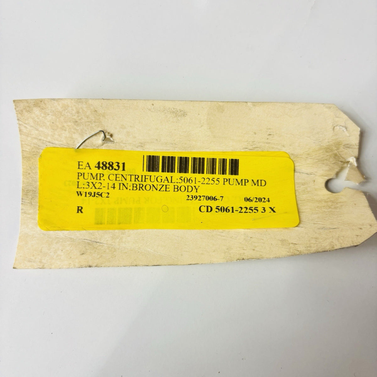 Crane Deming 5061-2255 storeroom tag