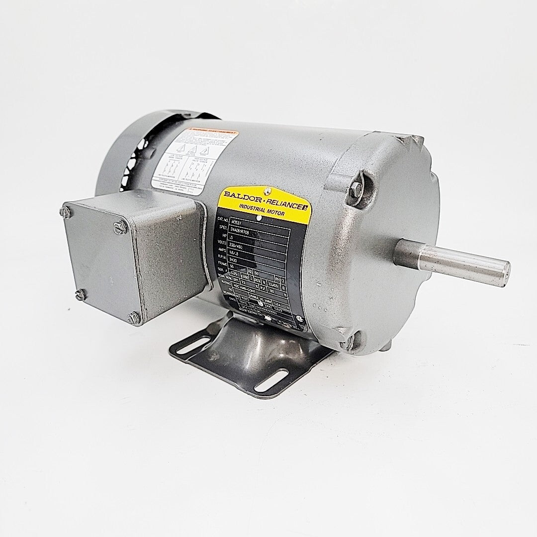 0.5 HP Baldor Reliance M3537 Electric Industrial Motor 3420 RPM